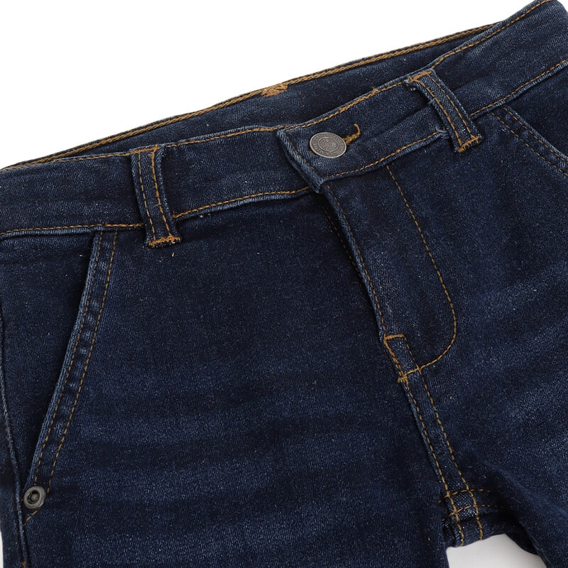 Boys Dark Blue Solid Shorts image number 2